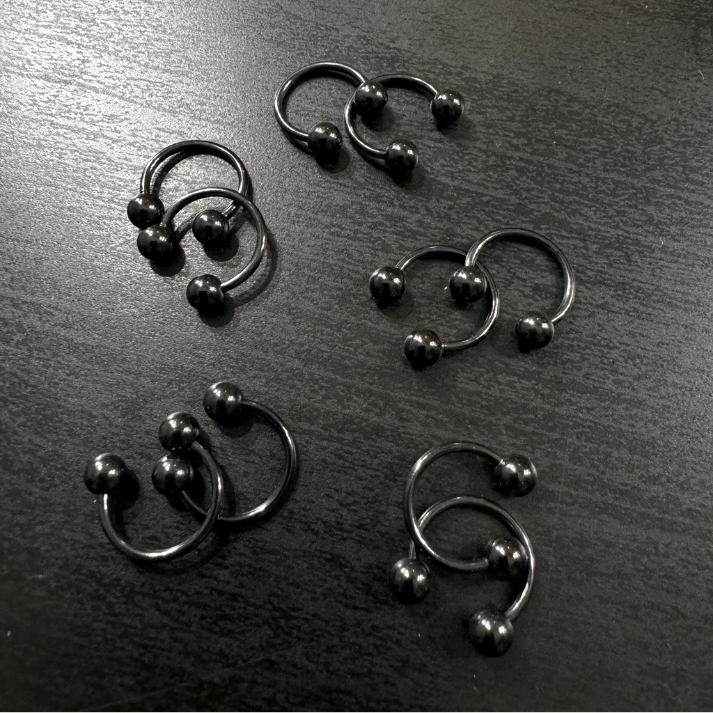 Circular Horseshoe Piercings